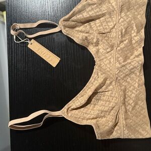 SKIMS Tan Textured Bralette